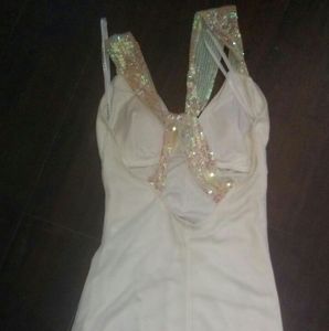 Elegant white dress.